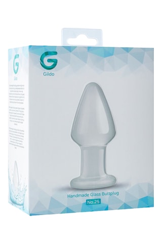 Plug anal en verre - Transparent - 8 cm