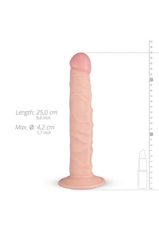 Godemichet réaliste avec ventouse Scott - Beige - 25 cm