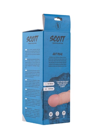 Godemichet réaliste avec ventouse Scott - Beige - 25 cm