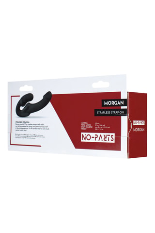 Godemiché strapless waterproof Morgan - Noir - 13 cm