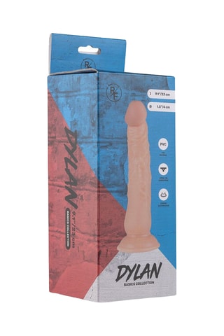 Godemichet réaliste avec ventouse Dylan - Beige - 23 cm