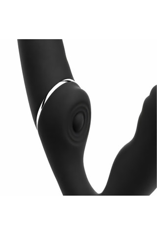 Vibromasseur waterproof Strap-On - Noir - 12,5 cm