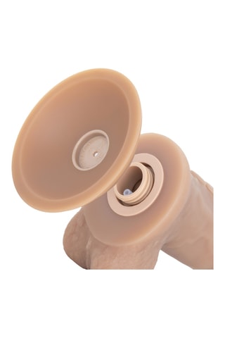 Vibromasseur réaliste Hunter avec télécommande - Beige - 16 cm