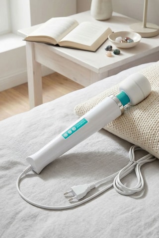 Vibromasseur MyMagicWand - Blanc et turquoise