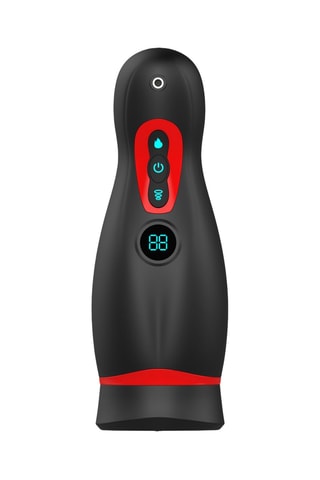 Masturbateur chauffant Turn Up The Heat - Noir - 16 cm