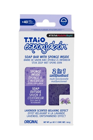 Esponja con jabón lavanda 2 en 1 - Para todo tipo de piel - 120 g