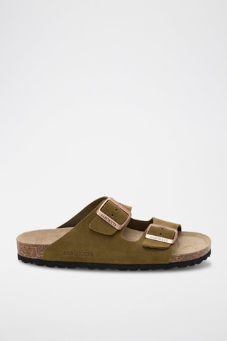 Mules en cuir - Vert