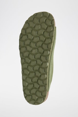 Mules en nubuck - Vert et marron