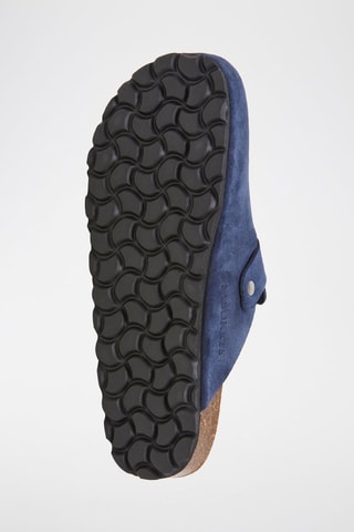 Mules en nubuck - Bleu