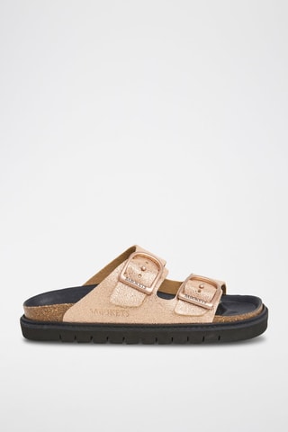 Mules - Orange et rose