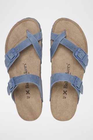 Sandales en cuir - Bleu