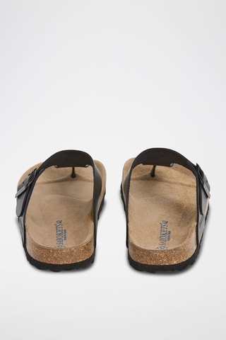 Sandales en cuir - Marron et noir