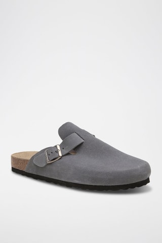 Sabots en cuir - Gris