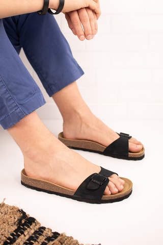 Mules en nubuck - Noir