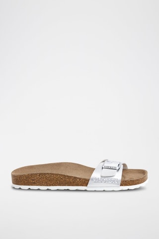 Mules - Blanc et marron