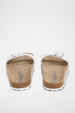 Mules - Blanc et marron