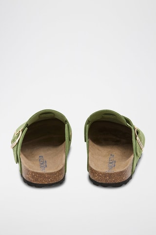 Mules en nubuck - Vert