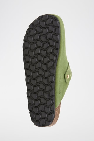 Mules en nubuck - Vert