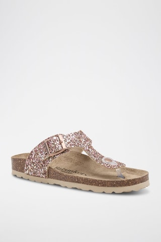 Sandales - Beige, marron et rose