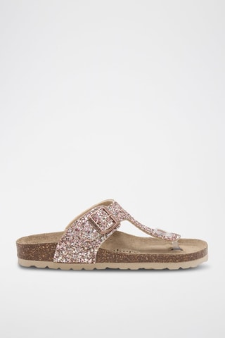 Sandales - Beige, marron et rose