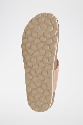 Sandales en cuir - Beige, marron et rose
