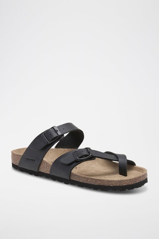 Sandales en cuir - Noir