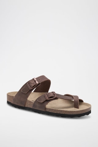 Sandales en cuir - Marron