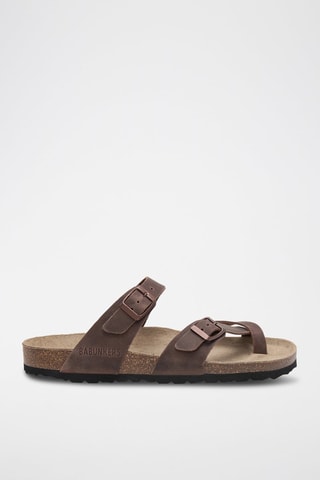 Sandales en cuir - Marron