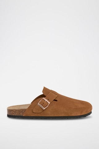 Mules en nubuck - Marron