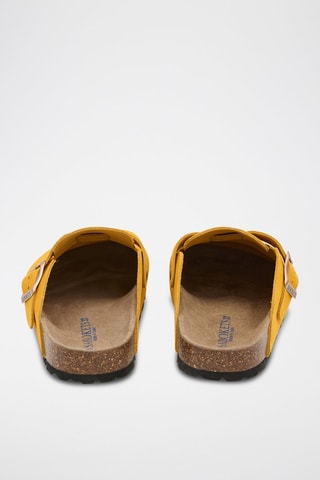 Mules en nubuck - Jaune