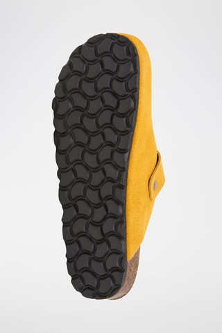 Mules en nubuck - Jaune