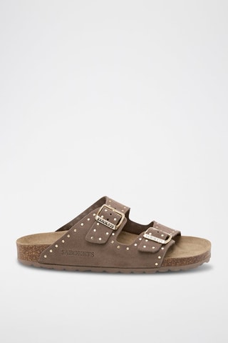 Mules en cuir - Marron