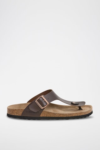 Tongs en cuir - Marron