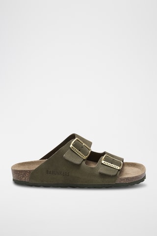 Mules en cuir - Vert