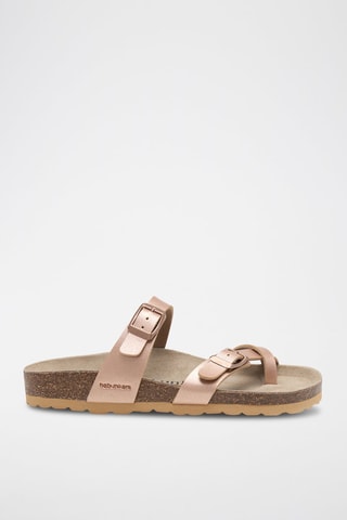 Sandales - Beige, marron et rose