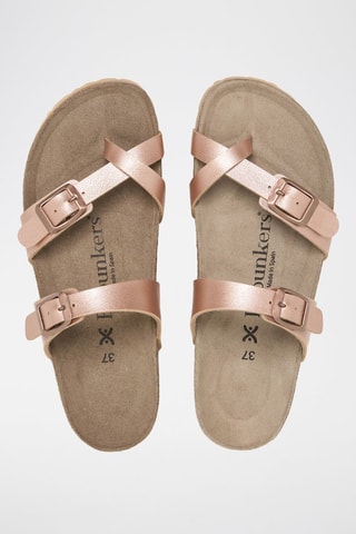 Sandales - Beige, marron et rose