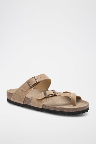 Sandales en cuir - Marron