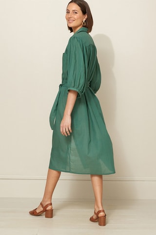 Robe chemise - Vert foncé