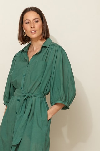 Robe chemise - Vert foncé