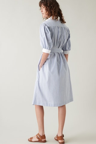 Robe chemise - Ciel et blanc