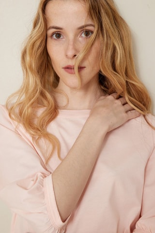 T-shirt en coton biologique - Rose poudré
