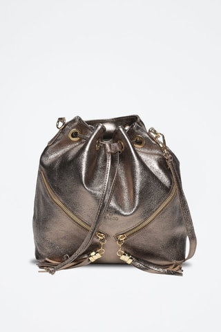 Sac seau en cuir Beth - Marron