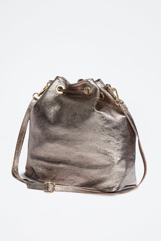 Sac seau en cuir Beth - Marron
