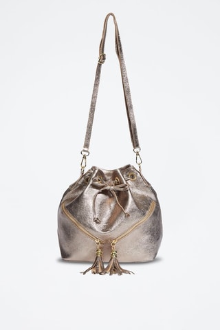 Sac seau en cuir Beth - Marron