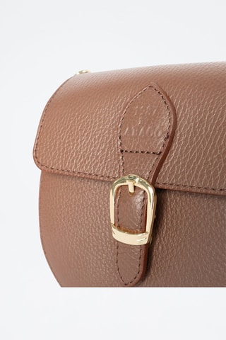 Sac bandoulière en cuir Polly - Marron