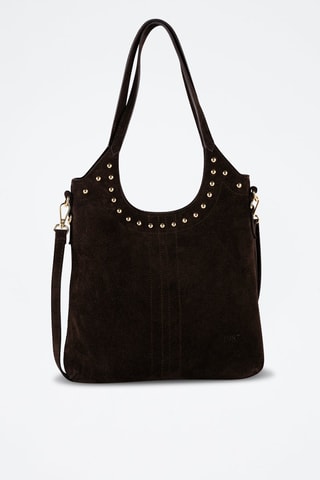 Sac porté épaule en nubuck Dane - Marron