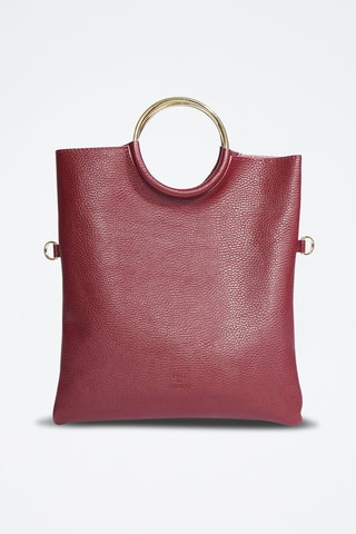 Sac à main en cuir Jany - Bordeaux