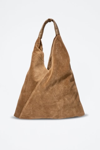 Cabas en nubuck Deni - Taupe