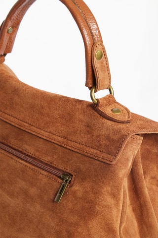 Sac à main en nubuck Mick  - Marron