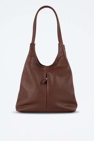 Sac porté épaule en cuir Fred - Marron